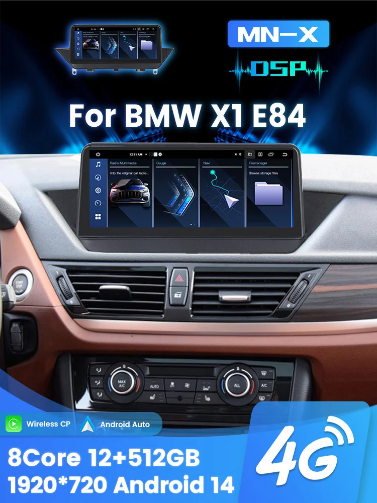 MEKEDE UI ID5 ID6 ID7 ID8 10,25 Zoll Autoradio 6G 128GB Kabelloses Carplay Android 14 Auto für BMW X1 E84 2009 - 2015 Auto-Multimedia-Player GPS-Navigation 8-Kern-Stereo 2din 4G+WLAN