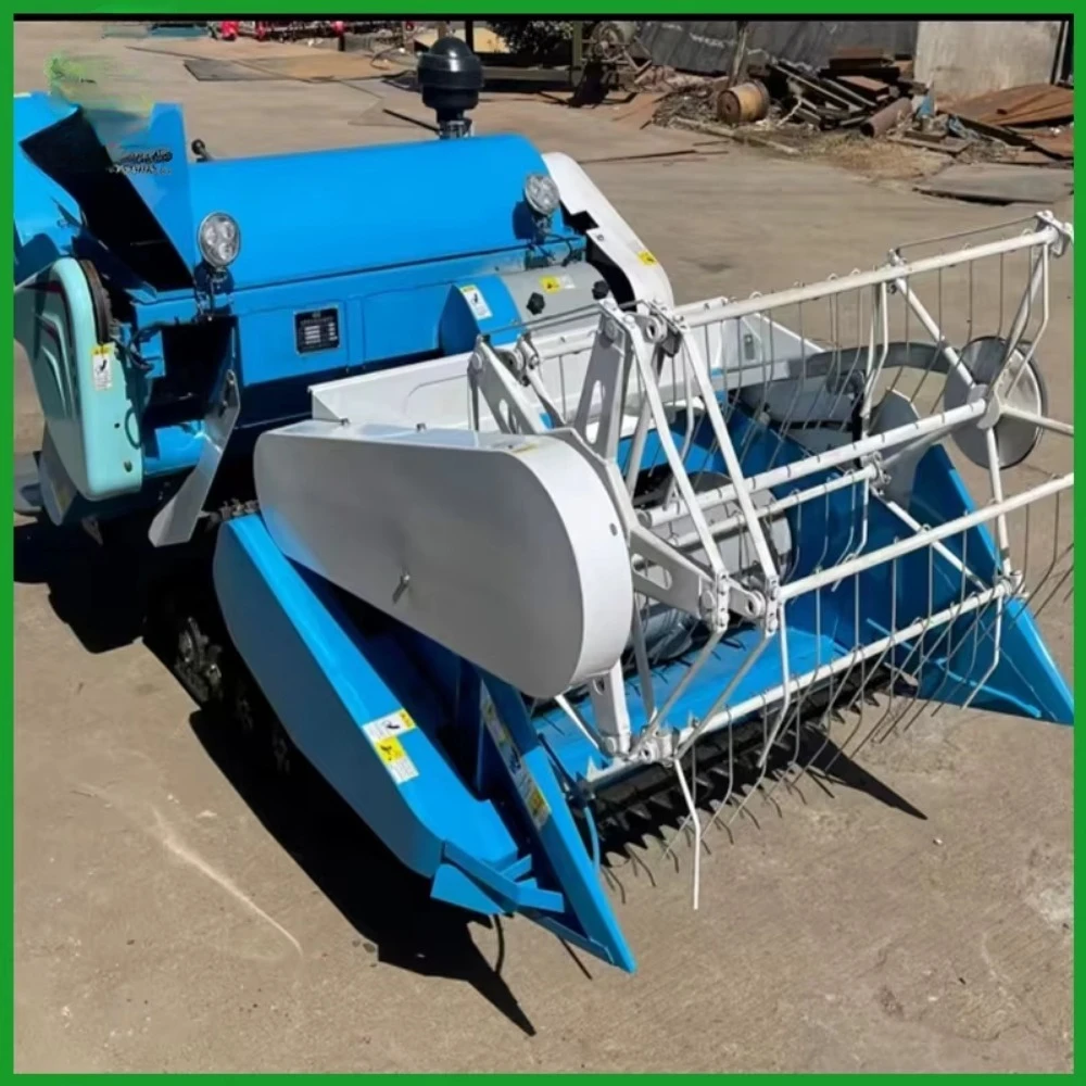 Self propelled Track type Combine Harvester, Soybean Rapeseed Rice Wheat Combine Harvesting Machine