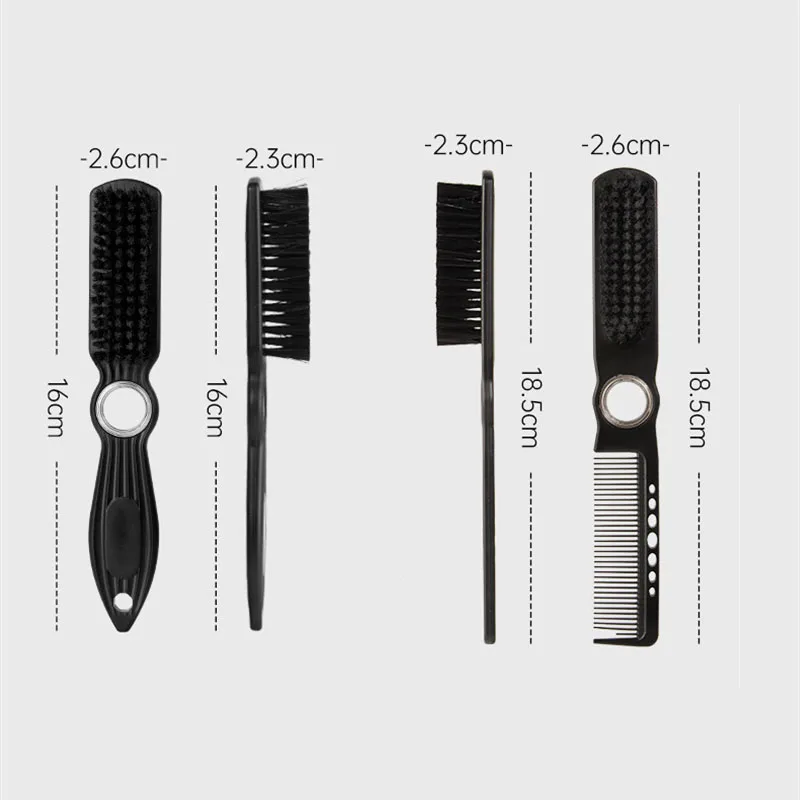 360° Rotatable Hairdressing Comb Brush Nylon Bristle Salon Use Hair Remover for Hair Clipper Cleaning Haircut Styling Accessory