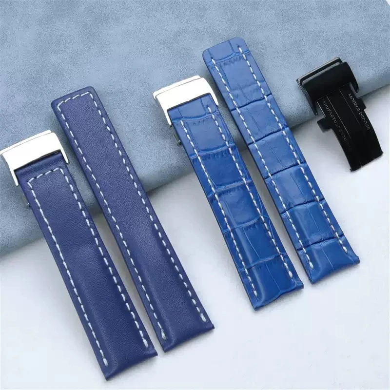 For Breitling Strap Italy Genuine Leather Watch Band Premier B01 Colt Chronograph Avenger AVIATOR 8 Genuine Leather Bracelet