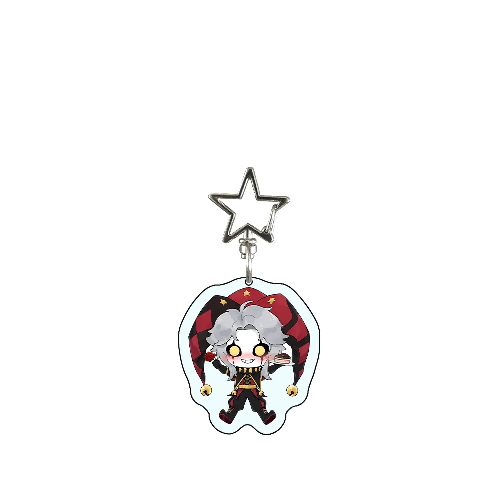 Freak Circus Pierrot 6cm Acrylic Stand Keychain Anime Game Character Bag Charm Pendant Otaku Collectible Gift