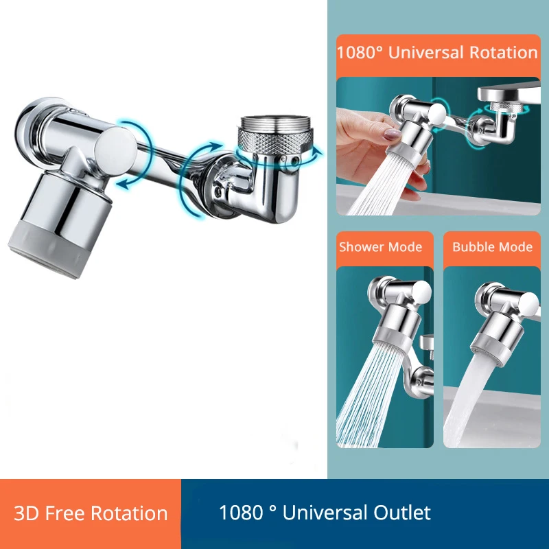 Universal 1080° Rotation Faucet Aerator Splash FilterTap Extend Water Nozzle Faucet adaptor Faucets Bubbler For Kitchen Bathroom