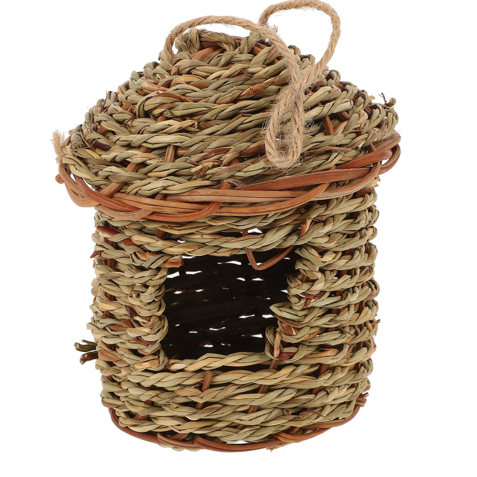 

Grass Woven Bird Nest Breathable Durable Natural Parrot Nest for Garden Balcony Living Room Bird House Decor Quail Cage
