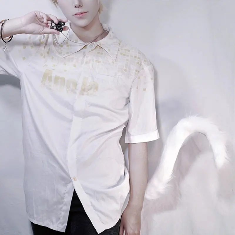 Lolita Fluffy Cute Cat Long Tail Girl Plush Tails Belt Dog Fox Anime Performance Role Play Cosplay Costume Props Kid Gift