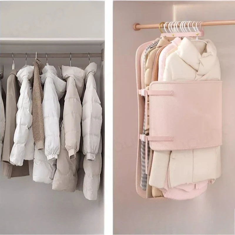 Closet Compression Hanging Bag Down Jackets Coats Space Saving 50% Bedroom Accessories Clothing Organizer