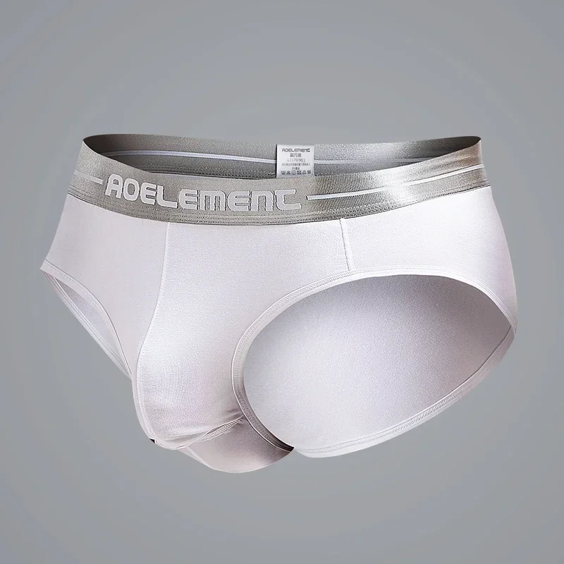 

3PC Modal capsule lift U convex men's underwear bullet separate ice silk capsule pouch briefs