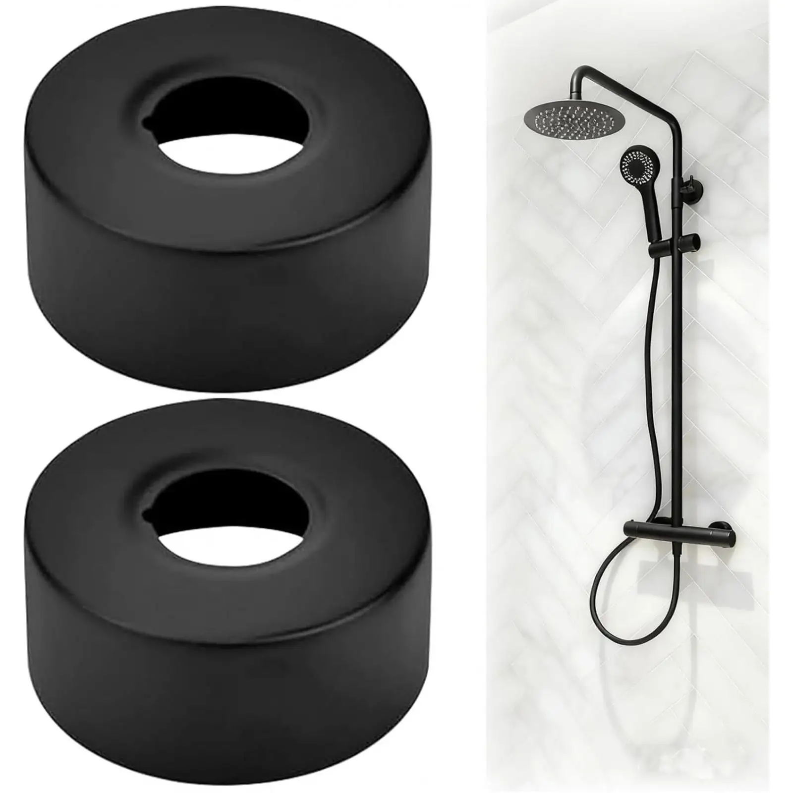 Showerhead Escutcheon Flange Plate Stainless Steel Trim Cover Leak Protection for Faucet Valve Installation