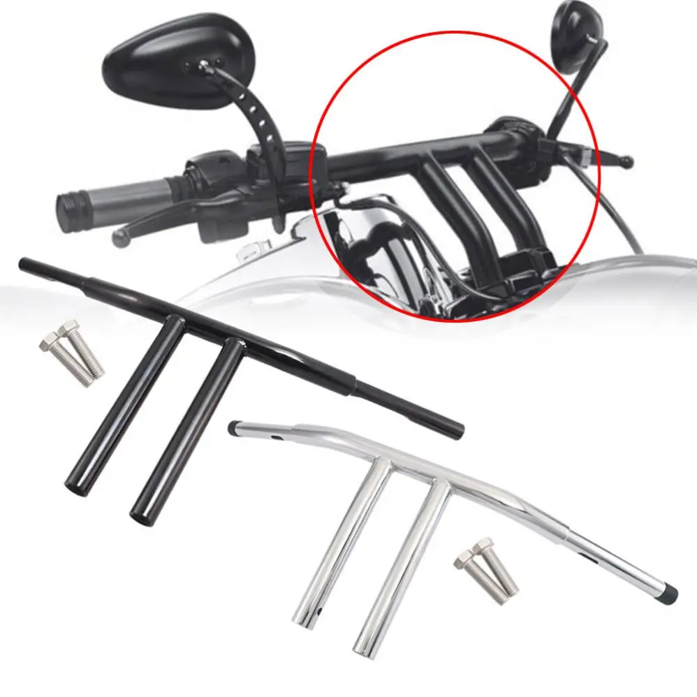 

Universal 6" 8" 10" 14" 16" T Bar Motorcycle T-Bar Handle Bars for Davidson Custom Chrome Black Handlebar TBar