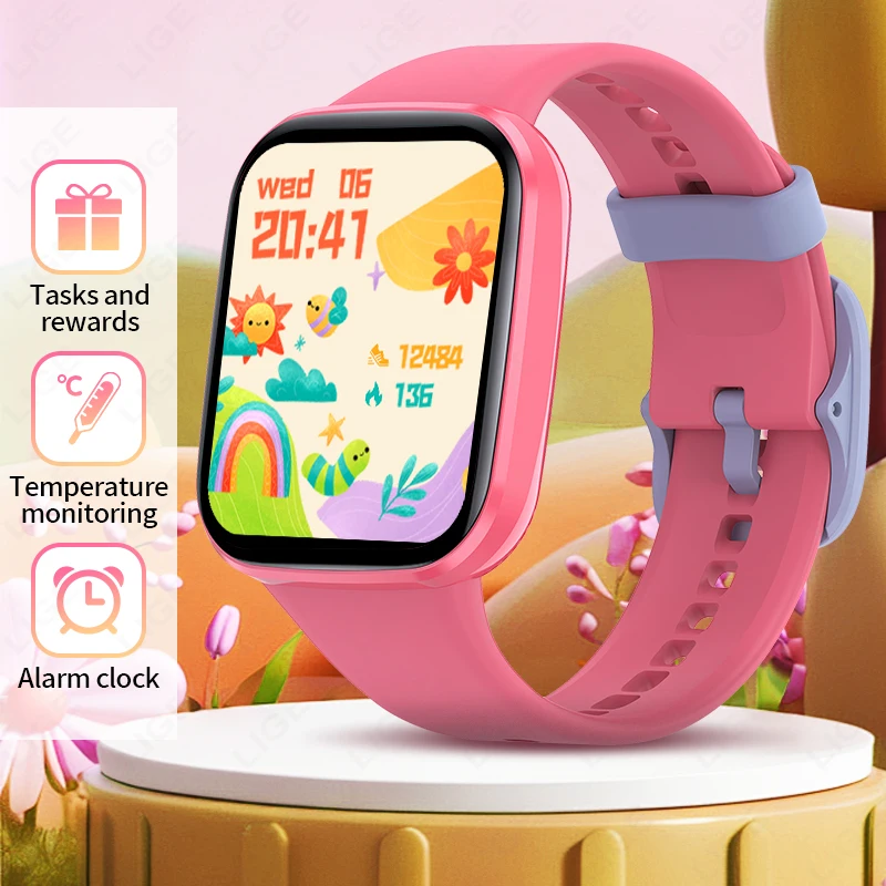 LIGE Smart Watch For Children Anti-lost Watches Child Sport Fitness Location Tracker Heart Rate Monitor Boy Girl Kids Smartwatch