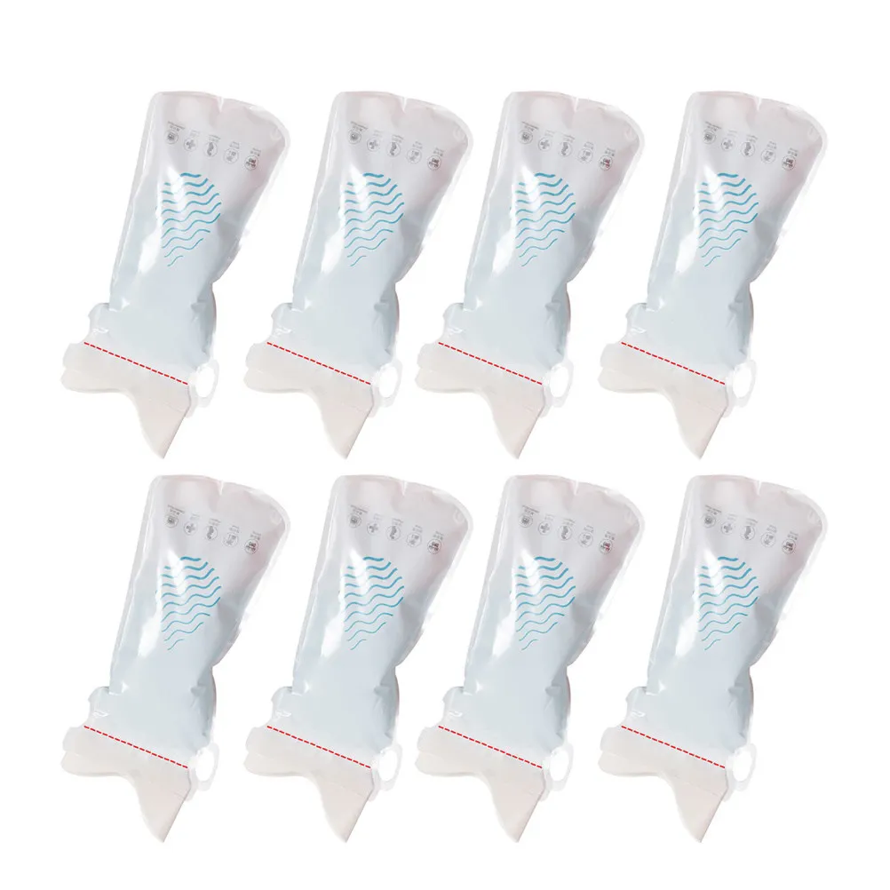 8Pcs Compact Disposable Urine Bags Odor Locking Zipper Closure Emergency Pee Bag for Traffic Jam Road Trip Hiking Car Travel