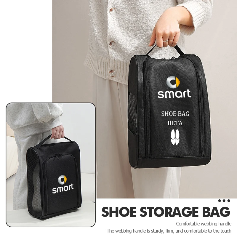 Portable Travel Sneakers Storage Bag Zipper Shoe Bags Accessories For Smart Cabrio Forspeed ROADSTER City-Coupe 452 454