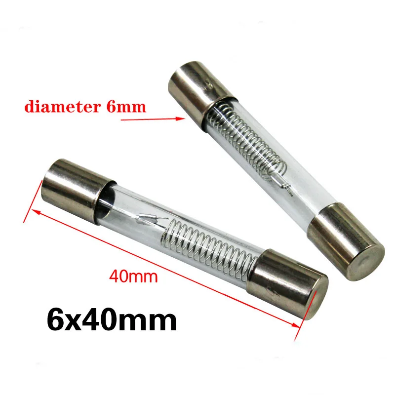 10PCS 5KV Special Microwave Oven Fuse 6*40mm 0.65A 0.7A 0.75A 0.8A 0.9A Glass Tube Fuse 6x40mm High-Pressure Fuse