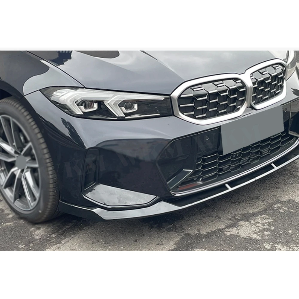 

ABS Gloss Black Front Lip Spoiler For BMW 3 Series G20 G28 Lci 2023+Sport Front Bumper Lip Splitter Diffuser Cover Guard Bodykit