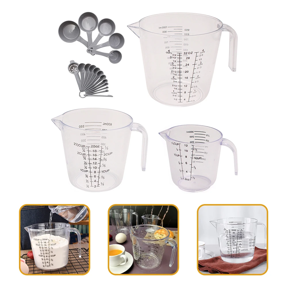 

20 Pcs Measuring Cup Set Baking Cups Liquid Measure for Plastic Small Lightweight