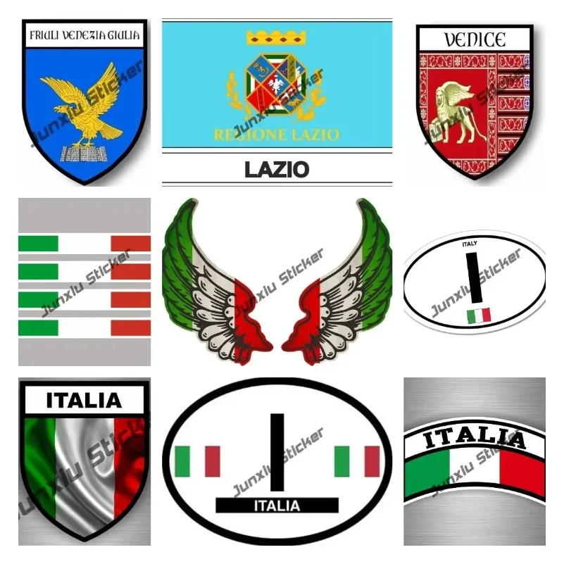 

Lazio Friuli Venezia Giulia Emilia Romagna Italy Flag Occlusion Scratch Exterior Stickers Sicilia Milan Liguria Oval Flag Decor