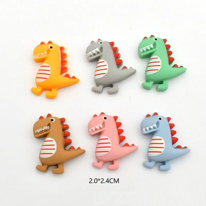 10PCS Cartoon little dinosaur resin accessories DIY children's hair accessories cream glue drop glue Kawaii mobile phone case ma