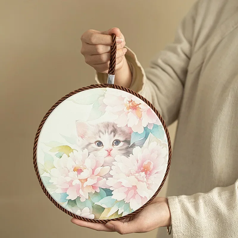 Guochao Cultural and Creative Cat Dry Bubble Plate Pot Absorbent Instant Dry Tea Tray Household Travel Tea Set Accessories Gifts