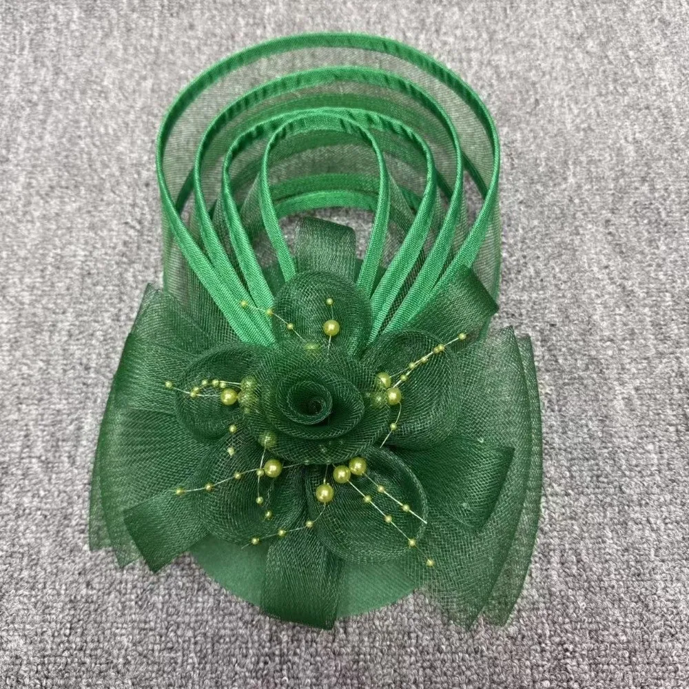 New Sinamay Women Fascinator Hat Mesh Veil Vintage Pillbox Hat Elegant Lightweight Derby Hat Church Derby Christmas Stage