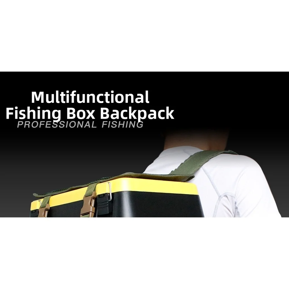 Fishing Backpack with Waterproof Nylon Fabric and 36L Capacity Box Green Multifunctional 40cm 20cm 38cm for Angling