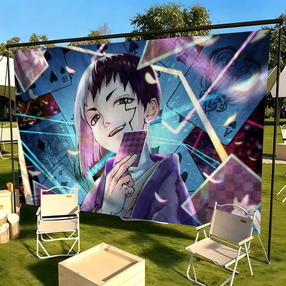 Anime Dr STONE Asagiri Gen  Flags Wall Hanging Tapestry Outdoor Garage Room Decorative flag Background Blanket