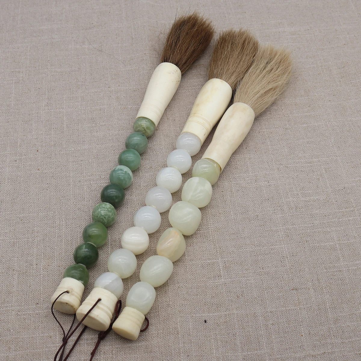 Decorative calligraphy brush, quality jade, table accessory, home decoration