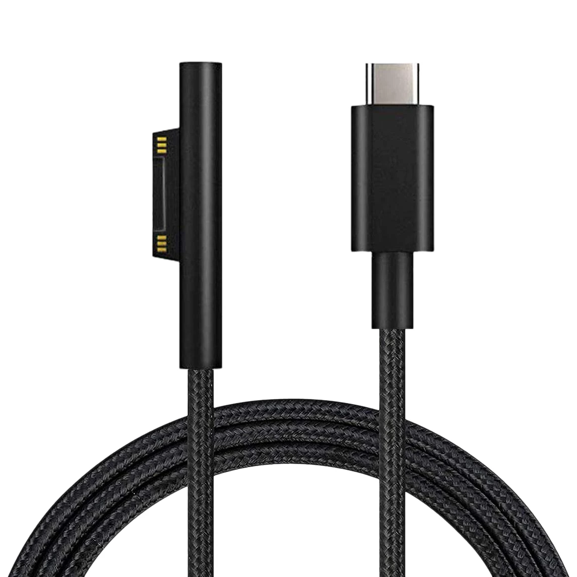 FULL-Nylon Braided USB-C Charging Cable For Surface Pro 6/5/4/3 Surface Laptop 1.5 M 45W 15V PD Power Supply Cable