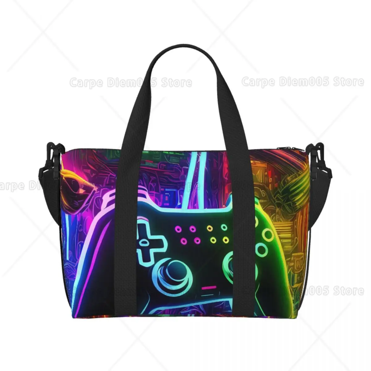 

Сумка через плечо с игровым контроллером, повседневные складные сумки для выходных для женщин, сумка для спортзала, ночная сумка для путешествий