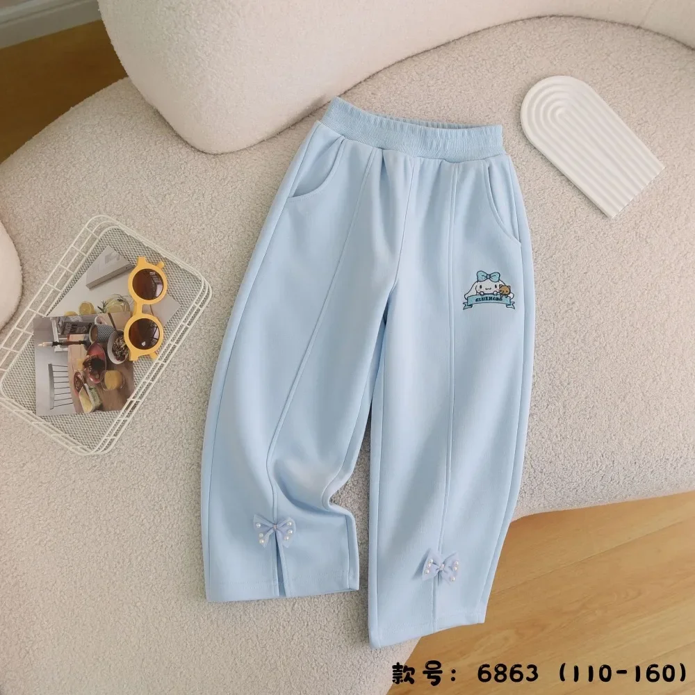 Cinnamoroll Anime Kawaii Sanrio Lange Broek Schattige Kuromi Mijn Melodie Kinderen Broek Kleding Rechte Broek Ins Cadeaus Voor Kinderen