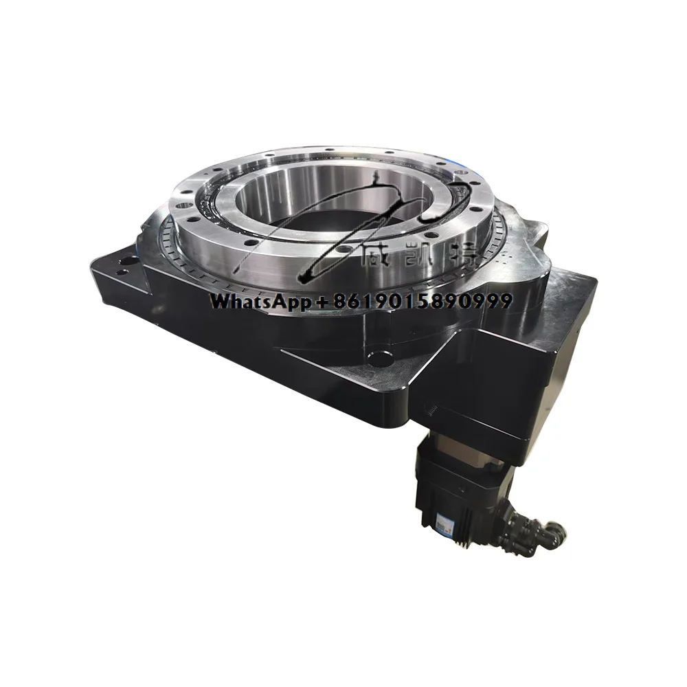 G+ GSN 450 Series Large Size Hollow Rotary Table with Planetary Gearbox High Torque Rotating Platform for Large X-ray Machine