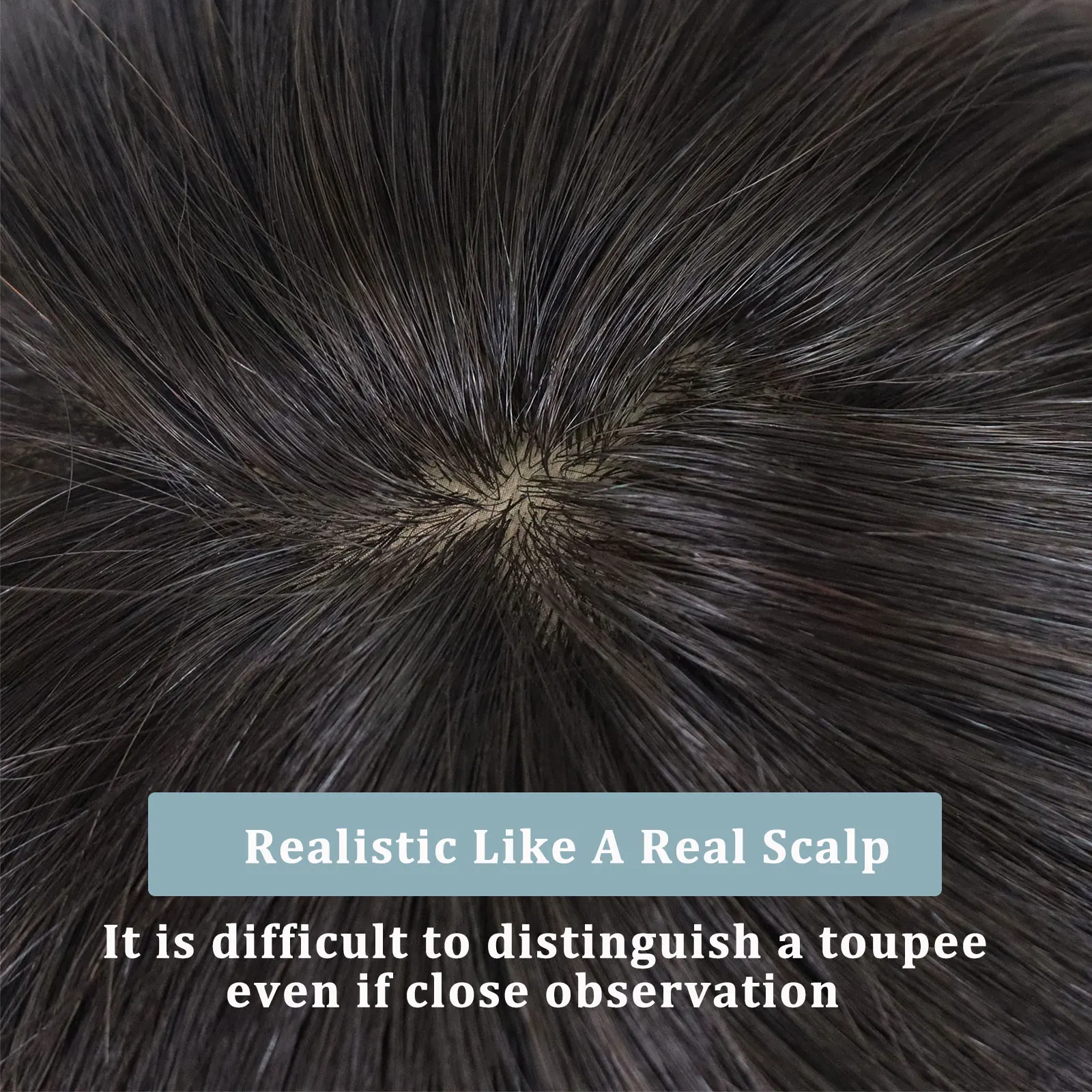 قاعدة الحرير الطبيعية فروة الرأس شعر الإنسان الجلد بولي PU حول الشعر المستعار للرجال غير مرئية الرجال الاصطناعية نظام استبدال الشعر الذكور