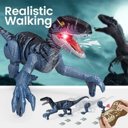 Hot 2.4GHZ 5-Channel Remote Control Dinosaur Toys for Kids, Robot Walking Dinosaur Toys, Simulation Velociraptor, Gifts for Boys