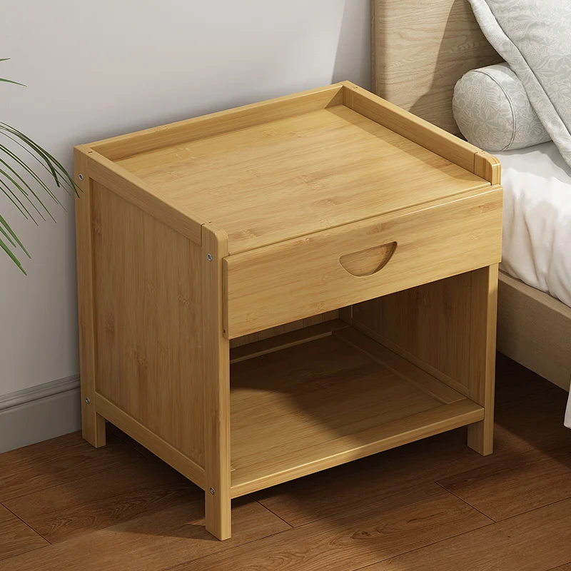 طاولة بجانب السرير بسيطة، رف صغير، خزانة تخزين متعددة الطبقات بجانب السرير متعددة الوظائف مع ضخ