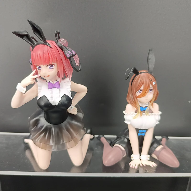 10cm 요츠바 애니메이션 귀여운 나카노 니노 입상 The Quintessential Quintuplets 그림 고양이 나카노 미쿠 그림 PVC 컬렉션 완구