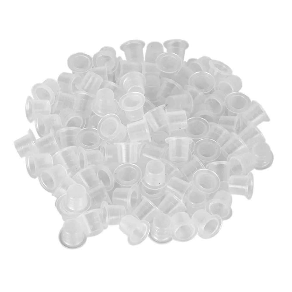 New 1000pcs 8mm White Steady Self-Stand Tattoo Ink Cups Small Size Tattoo Ink Cup Cap Supply WSIC8-1000#