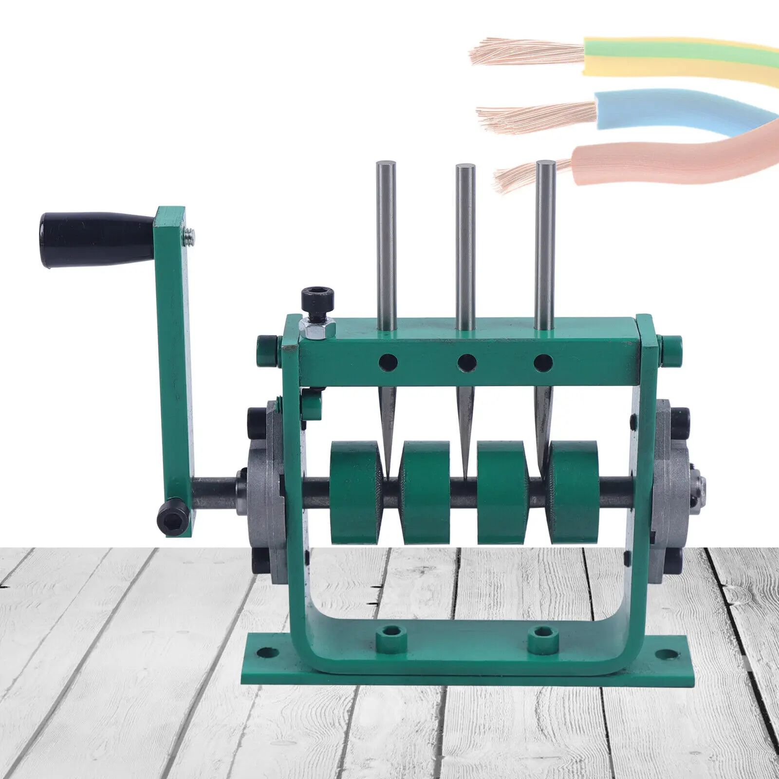 Manual Rolling Stripping Scrap Cable Stripper, Copper Recycling Tool, Wire Drawing Hine, 3 Blades, 32mm