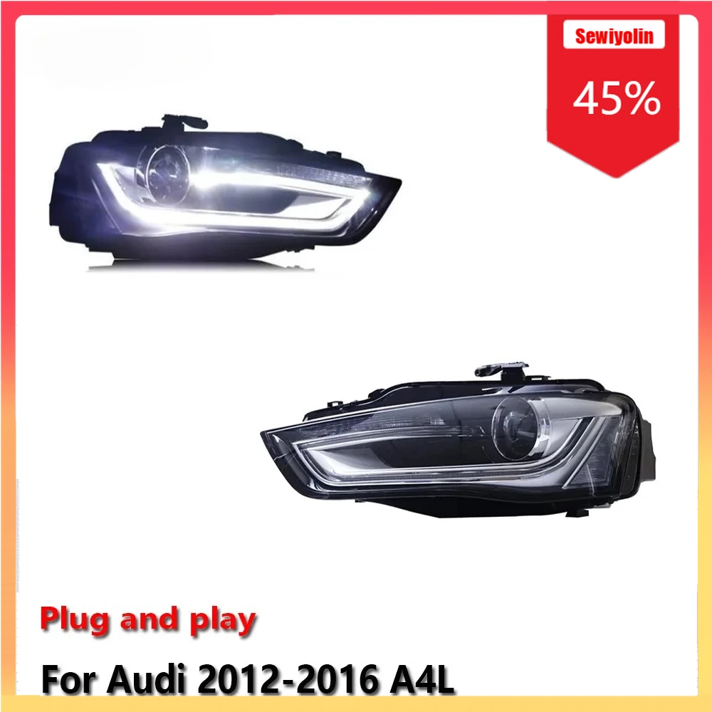 

Car Lamps Headlight Assemblies For Audi A4L 2012-2016 Fog DRL Brake Turn Signal Lamp Plug and Play