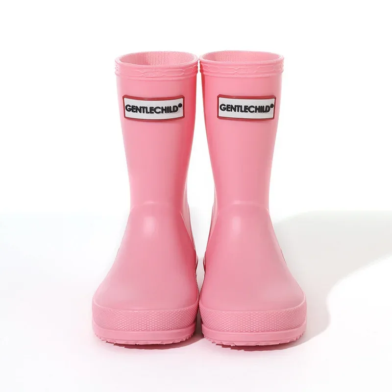 Boys Girls Non-slip Waterproof Boots Rubber Soles Baby Outdoor Water Play Kids Mid-calf Rain Boots Children Casual Garden Shoes