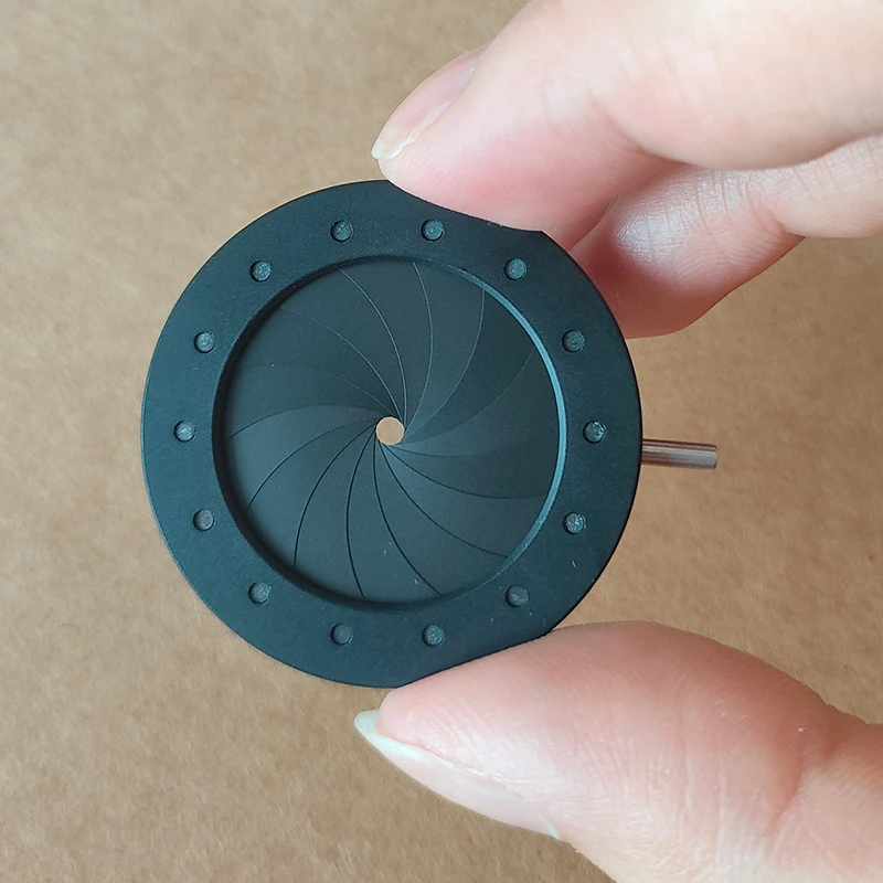 1.5-25mm Optical Iris Diaphragm Module Aluminum Alloy Adjustable Manual Aperture for Camera Optical Instruments