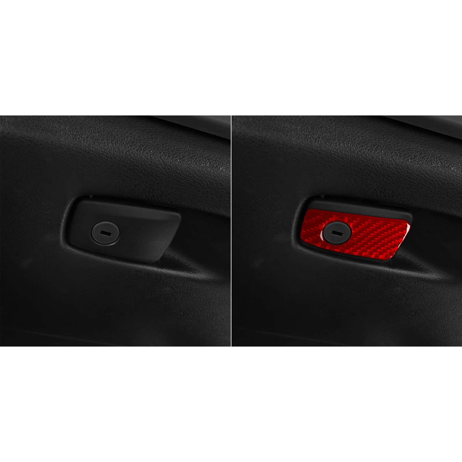 For BMW X5 2014–2018 Car Passenger Side Storage Compartment Switch Trim Red Real Soft Carbon Fiber Interior Accessories Stickers