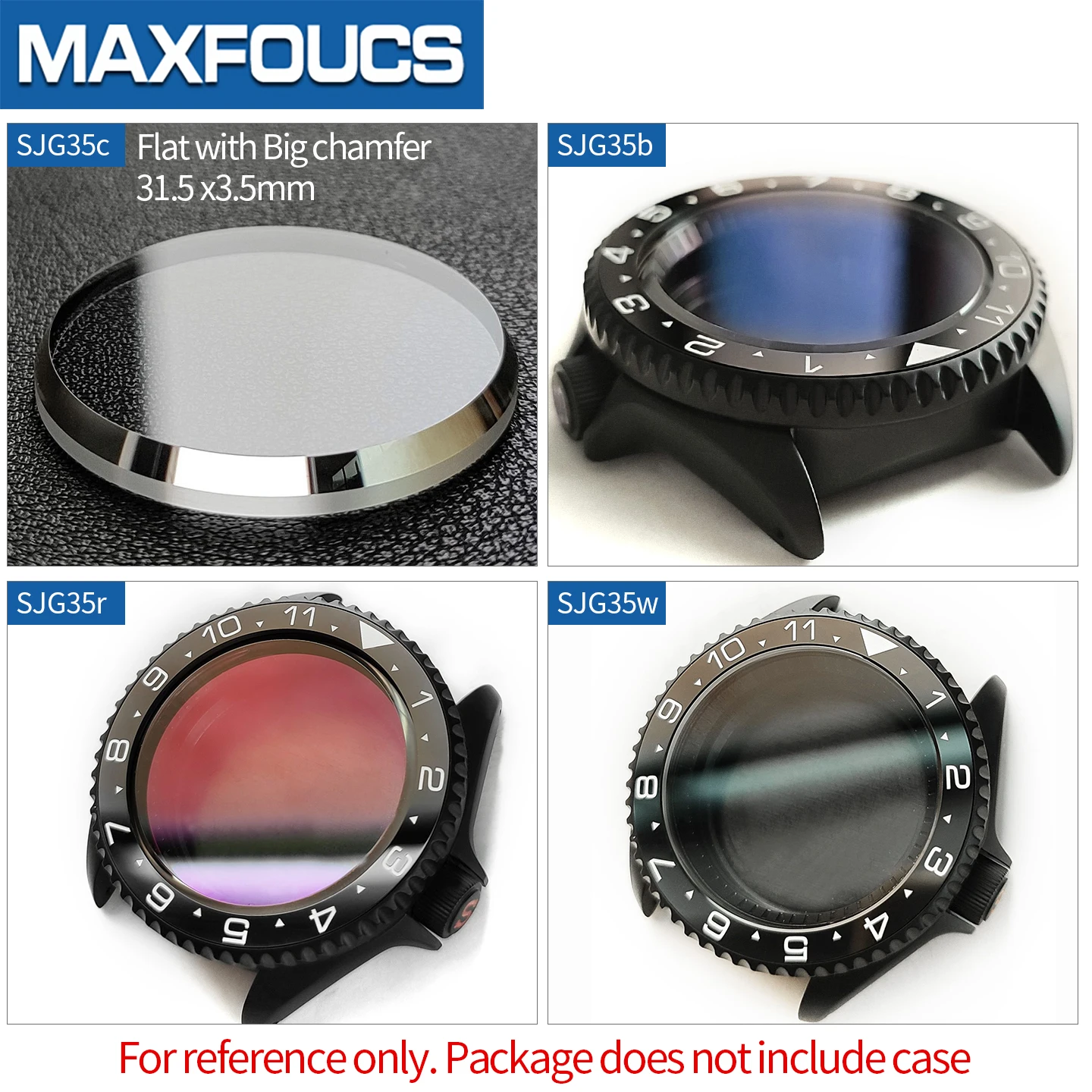SKX Flat Top Hat Saphirglas 31,5mm MOD SKX007 Klarblau Rot AR Uhren Kristall Reparaturwerkzeuge Zubehör Oberflächenteile – Detail 5