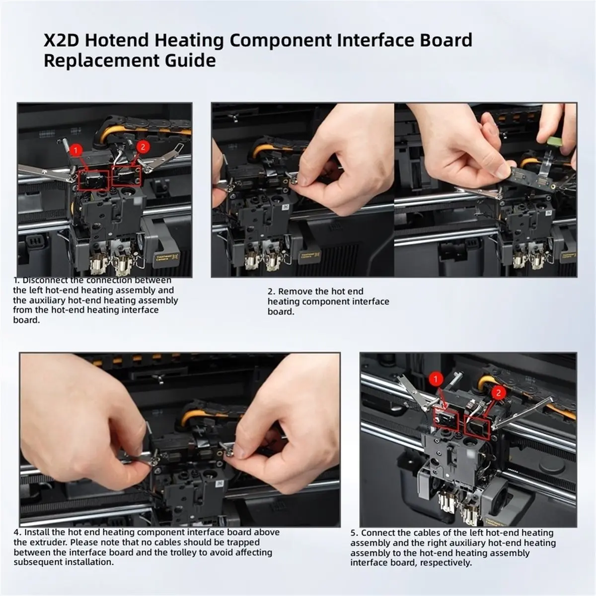 X2D Hotend Heater Assembly Interface Board Official Original for X2D 3D Printer Parts