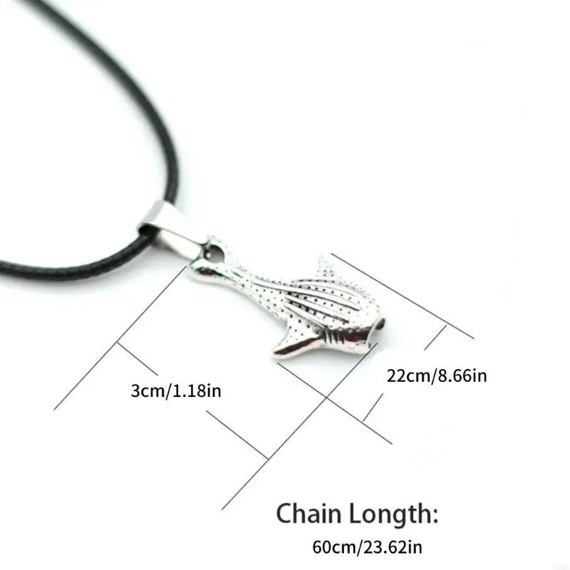 

Men's 60cm Chain Shark Necklace for Nature Lovers And Beach Enthusiasts
