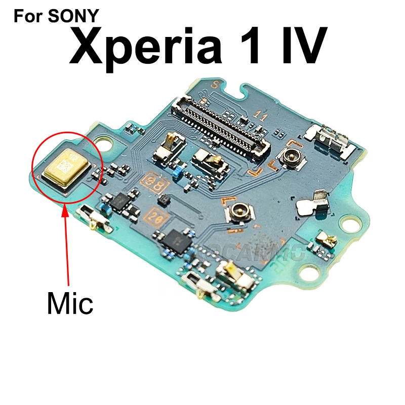 Aocarmo For Sony Xperia 1 IV XQ-CT72 X1IV SIM Card Reader Bottom Microphone Antenna Connector Board Repair Part