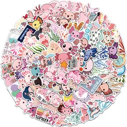 10/30/50/100PCS Cute Cartoon Pink Axolotl Stickers Decals for Kids Toys Guitar Notebook Luggage Stationery Vinyl Stickers Gifts