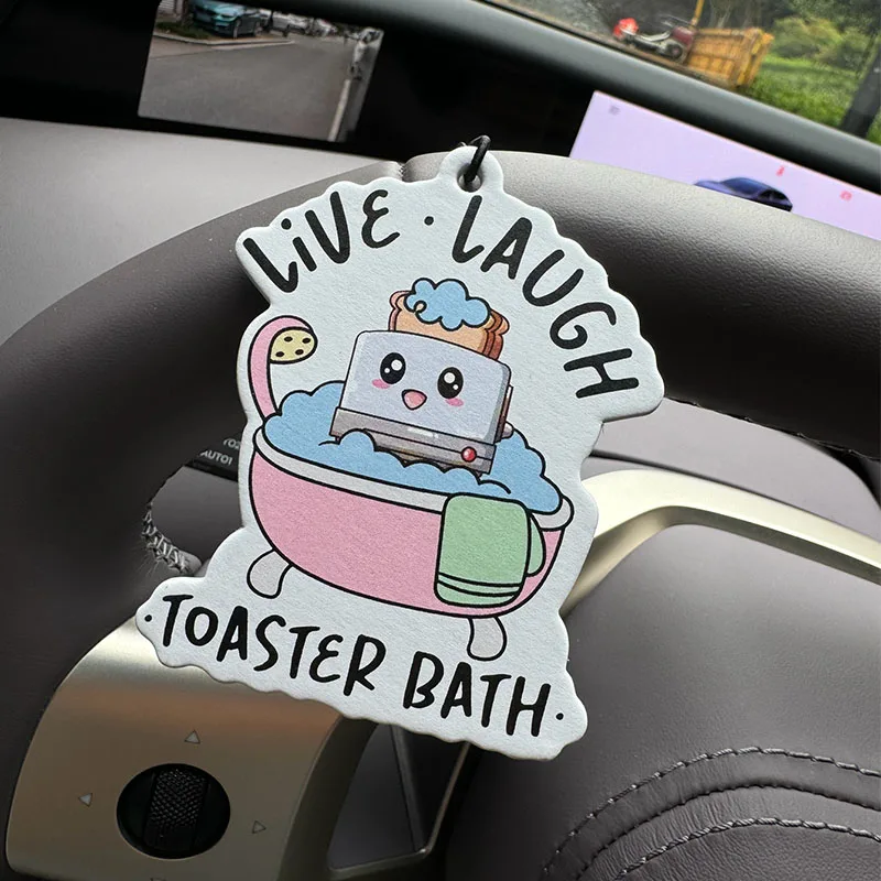 حمام ميراكي لايف اضحك محمصة. الصحة العقلية، خبز لطيف، تحفيزية، هيلتون (عطر الفندق) معطر هواء للسيارة |     قلادة مرآة الرؤية الخلفية ومشبك تنفيس ثنائي الغرض |     أقراص الروائح المواد الطبيعية |     عطر يدوم طويلاً لمدة 90 يومًا |