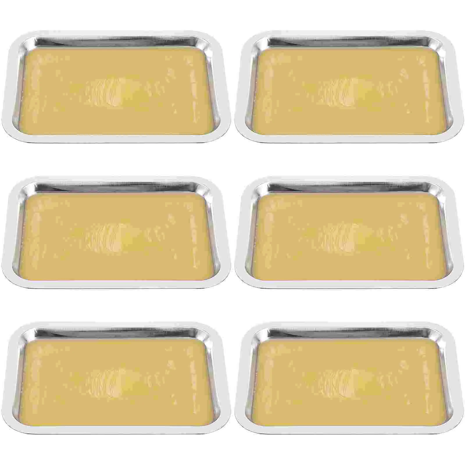 6 Pcs Wax Plate Stainless Steel Dissection Gemstone Tray Adjustable Metal Dissecting