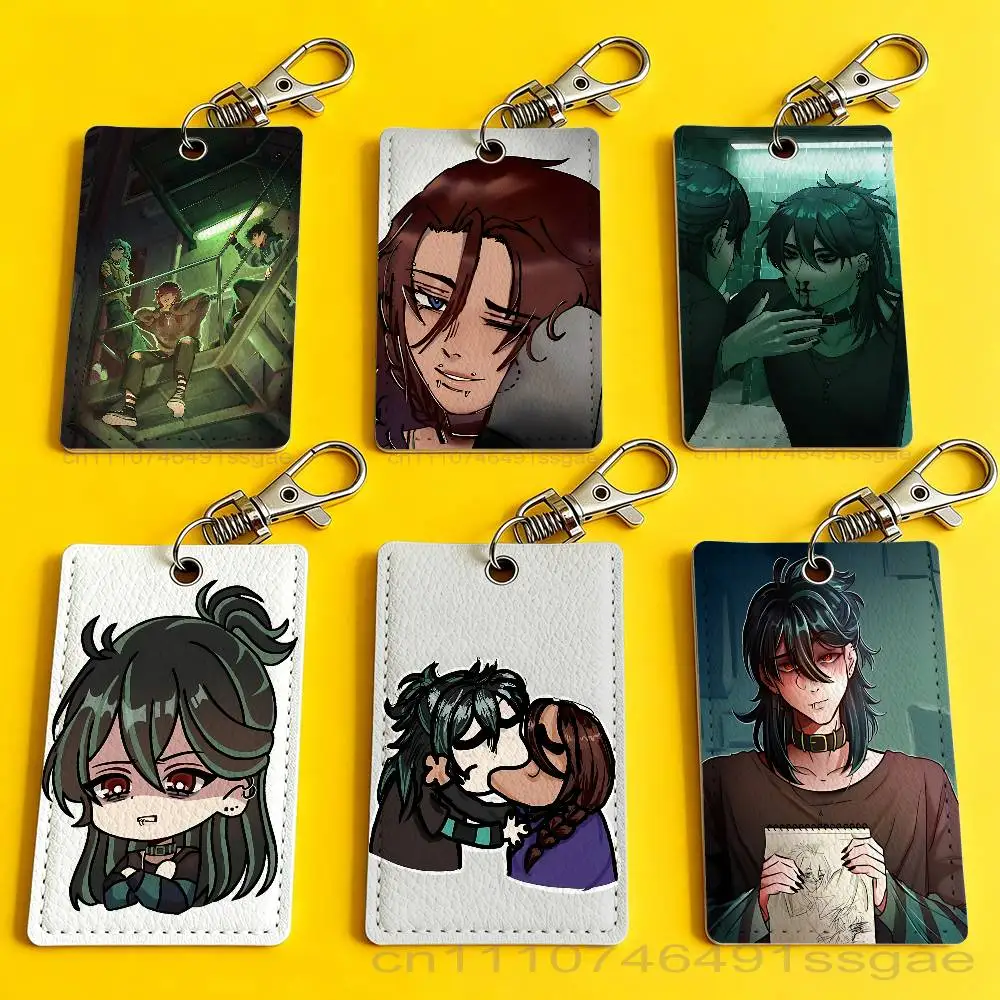 

Sol The K-Kid at The Back Badge Holder Keychain For Bank Business Work Card Holder Student Card Protective Case Bus Card
