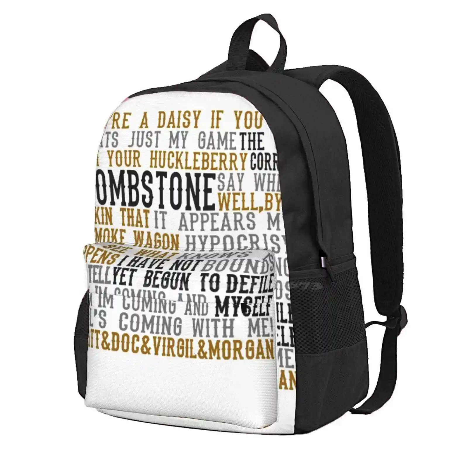 

Tombstone Movie Quotes Hot Sale Schoolbag Backpack Fashion Bags Tombstone Cast Tombstone Sheriff Tombstone Arizona Im Your