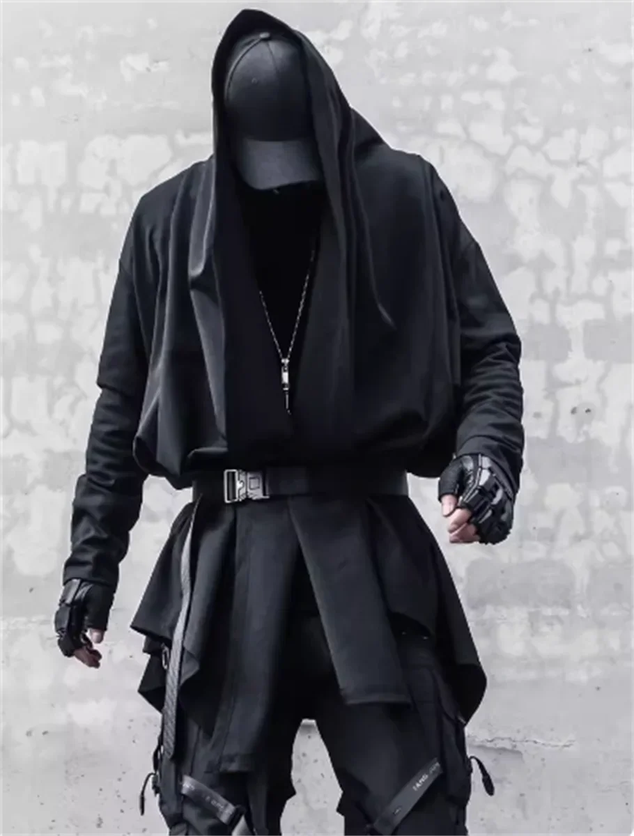 Diablo style medium length wizard personality cape spring and autumn cardigan cape male hairstylist jacket style