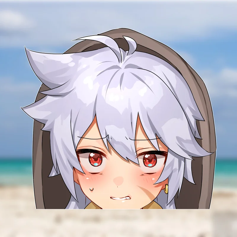 

EARLFAMILY Бритва Genshin Impact Lively Peeker автомобильные наклейки креативная наклейка скейтборд водостойкая окклюзия украшение от царапин